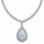 Teardrop Diamond-Style Necklace