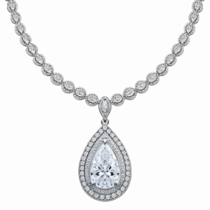 Teardrop Diamond-Style Necklace