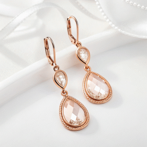 Rose Gold Teardrop Drops