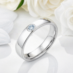 Silver Solitaire Diamond Ring