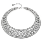Statement Silver Collar Necklace