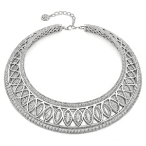 Statement Silver Collar Necklace