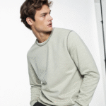 Light Beige Knit Sweatshirt