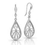 Silver Filigree Drops
